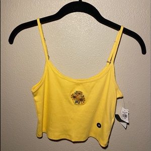 Yellow Crop Tank Top